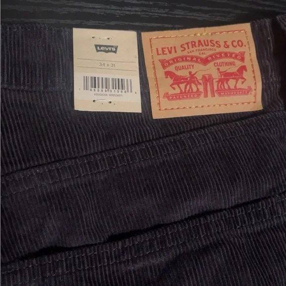 Levi's Men's Corduroy Pants - Charcoal - Picture 5 of 5